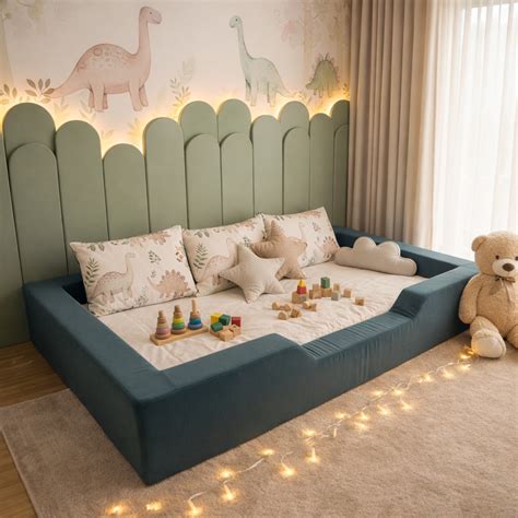 Cama Montessoriana De Espuma - Cama Infantil Montessoriana De Solteiro 100% Em Espuma, Estrutura ...