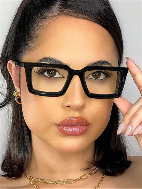 1/2/3 PCS Women's Acrylic Casual Rectangle Fashion Glasses For Daily