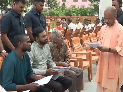 cm yogi adityanath addresses public grievances  gorakhpur janta darshan