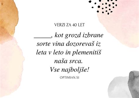 Najlepši verzi in misli za 40 let - Optimian.si