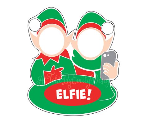Let's Take an Elfie | Elf Face Cutout | Selfie With an Elfie | PNG