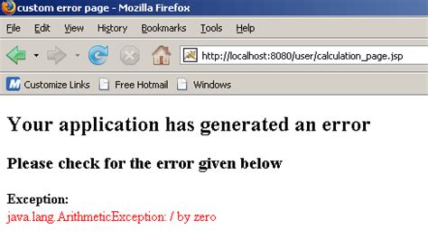 create   custom error page  jsp