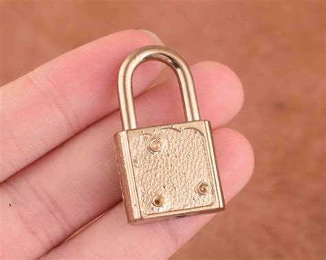 Vintage Diary Lock Light Gold Tone Lock Small Industrial Metal - Etsy