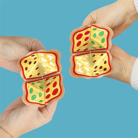 Pizza Party Time - Baby Shower or Birthday Party Cootie Catcher Game