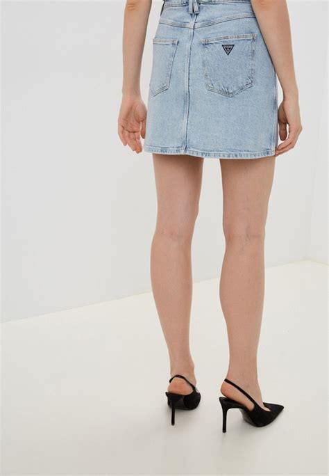 Юбка джинсовая Guess, цвет: голубой, RTLACI756801 — купить в интернет ...