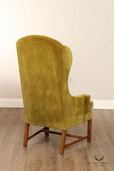 Chippendale Style Tall Back Wing Chair – Bucks County Estate Traders