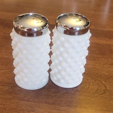 kitchen vintage milk glass salt pepper shakers poshmark