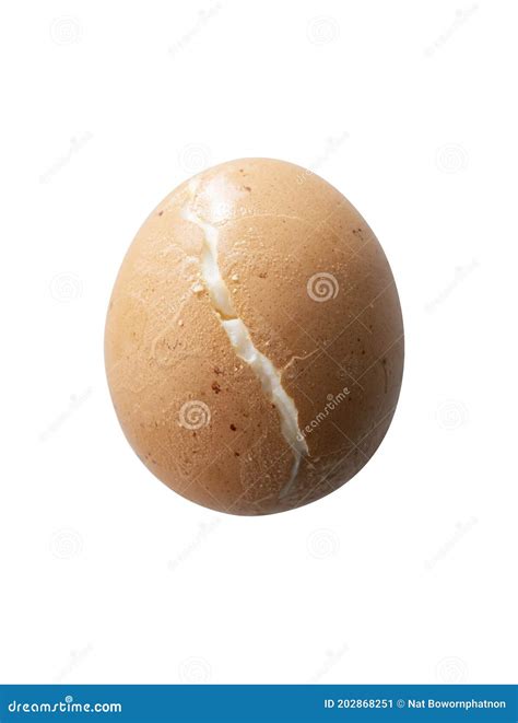 Cracked Boiled Egg.Exploded Egg With Yoke..The Concept Of Improper