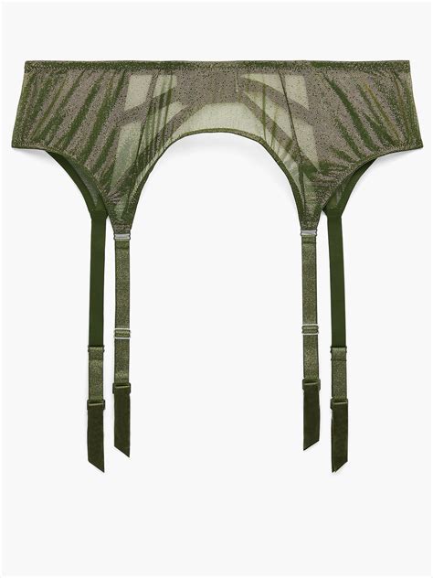 Going Platinum Mesh Garter Belt in Green | SAVAGE X FENTY