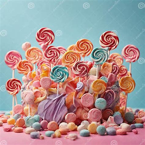 colorful candy background  assorted lollipops  sweet treats