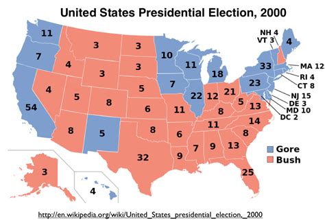 Election Of 2000 Electoral Map