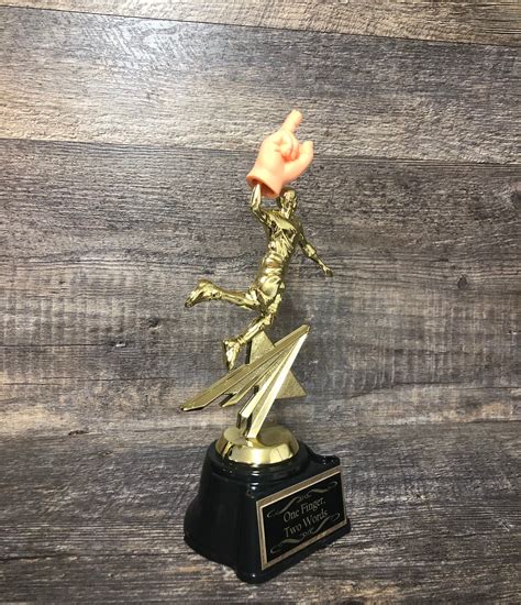 Funny Trophy Middle Finger Gag Gift Adult Humor Friend - Etsy Australia