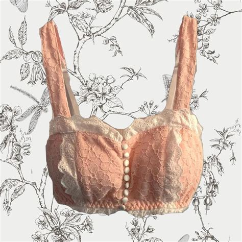 delicate pink lingerie bra top   prettiest depop