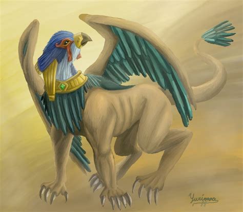 EGYPT's_Hieracosphinx: The hieracosphinx is a mythical beast, a gryphon ...