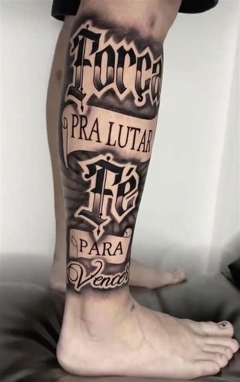 Tatuagem Perna Frases