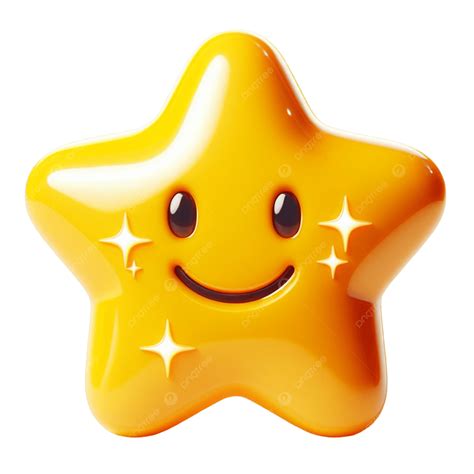 Emoji 3d De Estrella Sonriente, Emoji 3d De Estrella, Emoji PNG