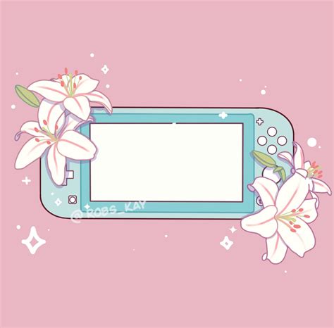 Floral Switch Lite Lilies | Kawaii wallpaper, Nintendo art, Nintendo
