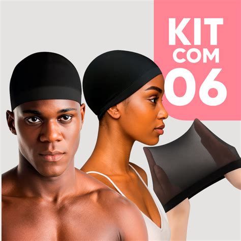Touca Anti Frizz Masculina - Kit Touca Nero Anti Frizz para Dormir Alisa e Protege os Fios Escolha 2 ...