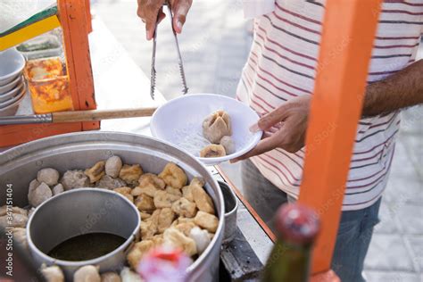 bakso. indonesian famous meatball street food with soup and noodle ...