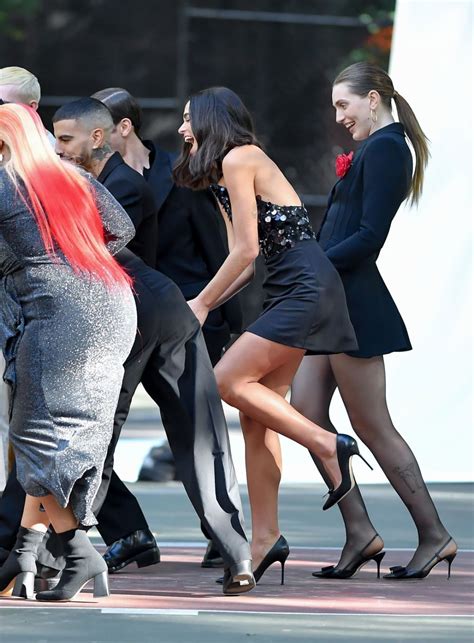 Bruna Marquezine and Rauw Alejandro on the Set of a Commercial in New