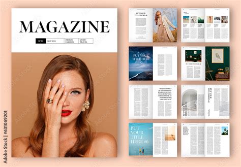 Modern and Elegant Magazine Layout Stock Template | Adobe Stock