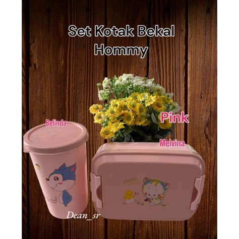 Jual Set Lunch Box dan Tumbler Botol Minum by hommy produk premium ya