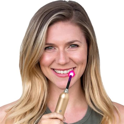 PEEWF Cold Sore Treatment Device - Red & Blue Light Therapy for Fast