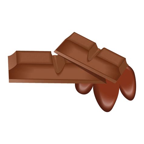 barras de chocolate y chocolate derretido 11962571 Vector en Vecteezy