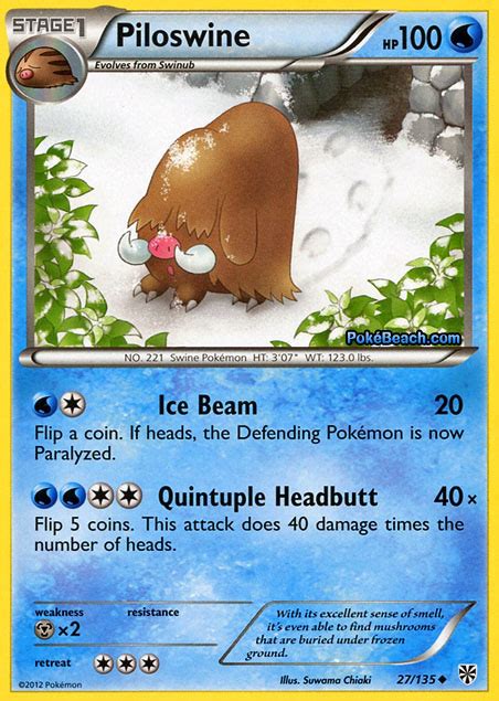 Piloswine -- Plasma Storm Pokemon Card Review | PrimetimePokemon's Blog