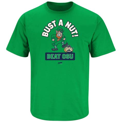 Bust a Nut! Beat OSU T-Shirt for Notre Dame College Fans – Smack Apparel