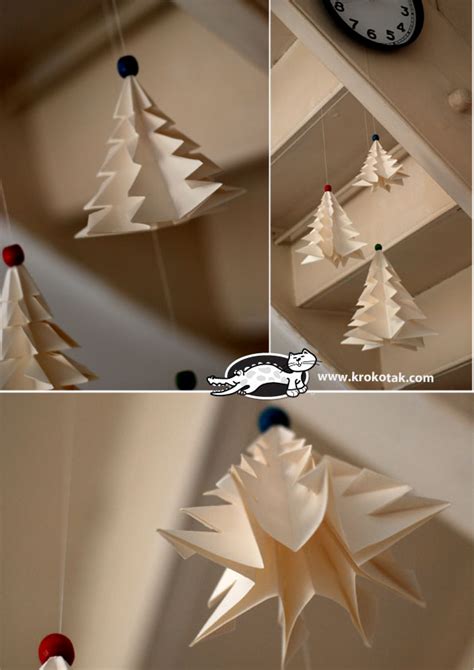Pinos navideños en papel - Todo Bonito