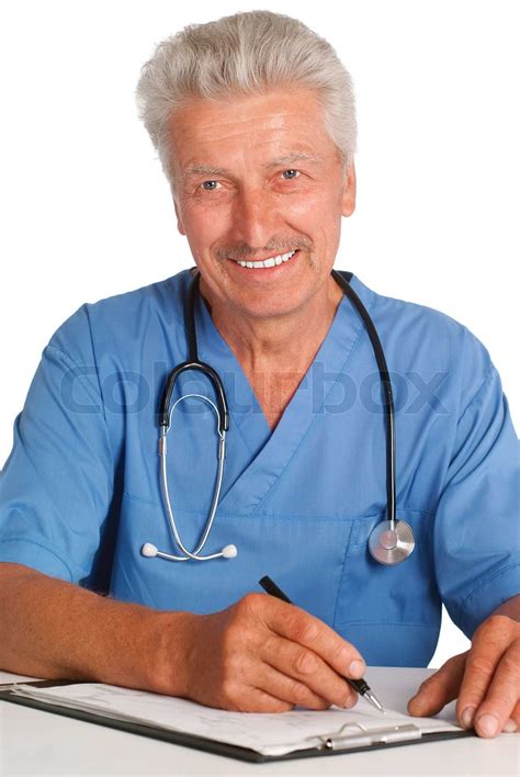 old doctor portrait | Stock image | Colourbox