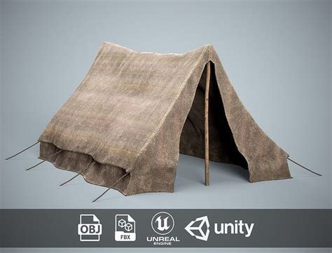 3D model Old Camping Tent VR / AR / low-poly | CGTrader