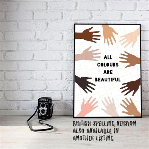 Anti discrimination printable poster No racism Diverse | Etsy