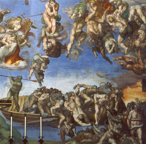 MIGUEL ANGEL: "El Juicio Final", 1537-41.Una muchedumbre desnuda de más