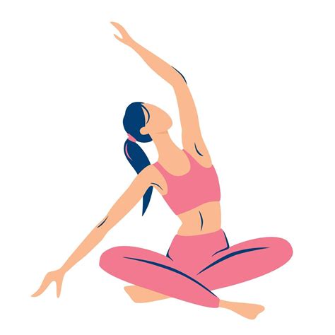 mujer haciendo deporte yoga ejercicio físico ilustraciones para yoga