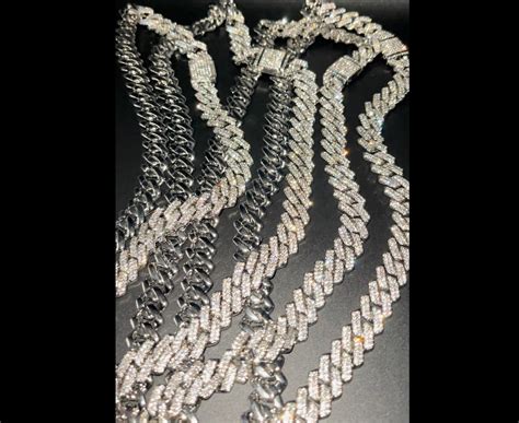 Diamond Cuban Link Chain, CZ Stone Cuban Link Chain, Iced Out Cuban