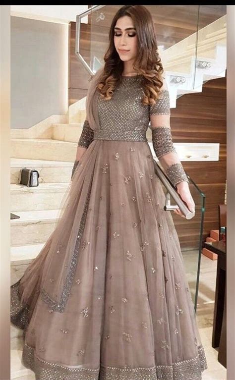 Grey Pakistani Wedding Guest Dresses