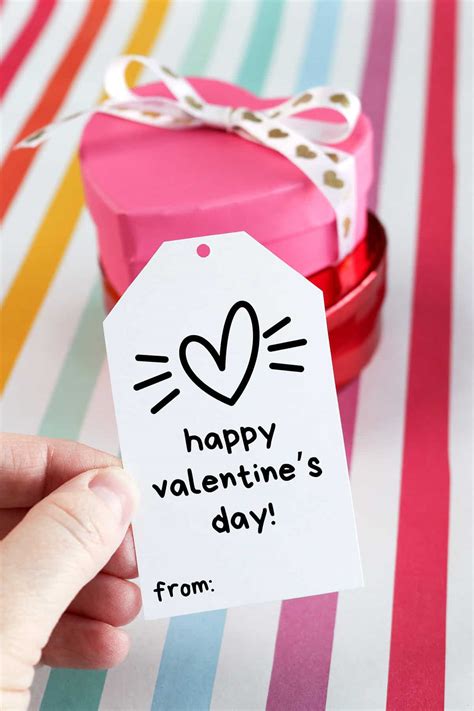 Free Printable Black and White Valentine's Day Tags - Aubree Originals