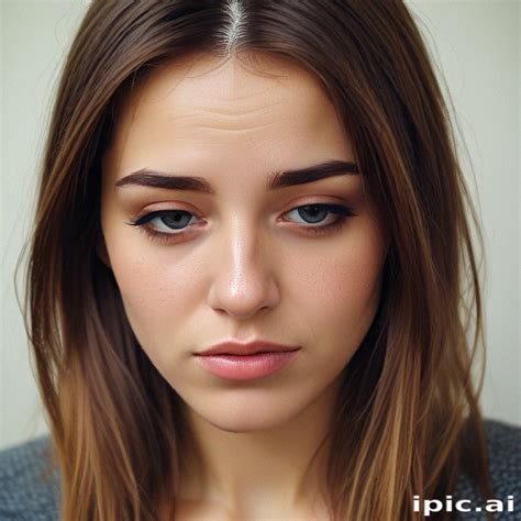 natural portrait   young woman  thoughtful expression