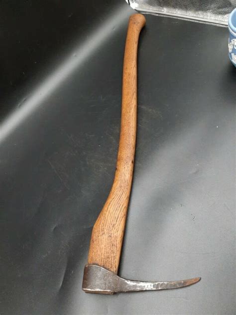 antique  logging pickaroon hookaroon tool oak handle carpentry
