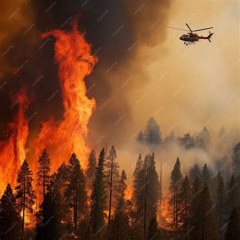 photo helicopter   put  wildfire