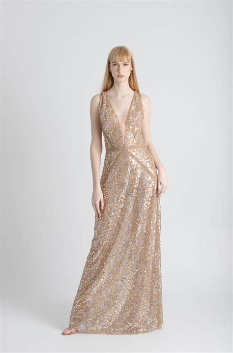 Red Carpet Sequin Dress - VETRINA MODA