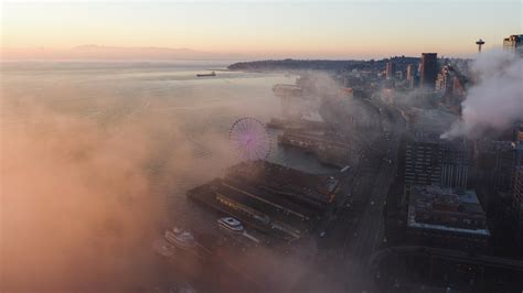 Foggy sunsets : r/Seattle