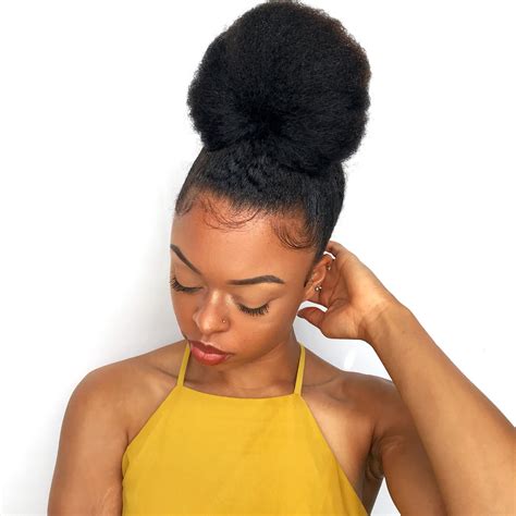 Pin by PinkSaage on NATURALISTAS | Afro hair bun, Bun hairstyles