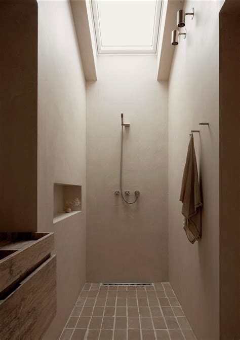 Minimalist Bathroom with Skylight