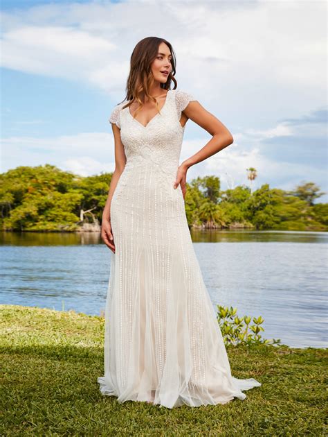 Simple Wedding Dresses With Cap Sleeves