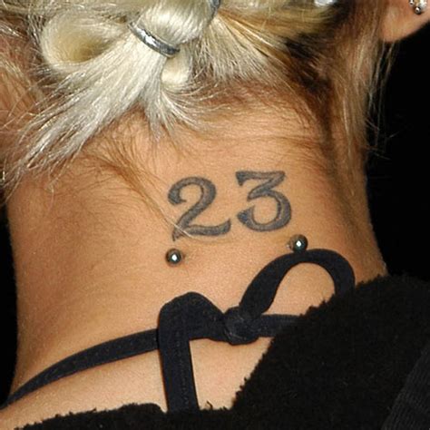 Asia Argento Number Neck Tattoo | Steal Her Style