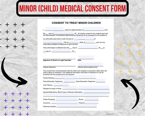 Minor (child) Medical Consent Form / Consent to Treat Minor Children