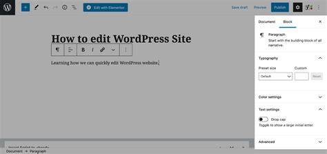 edit  wordpress site  beginners siteefy